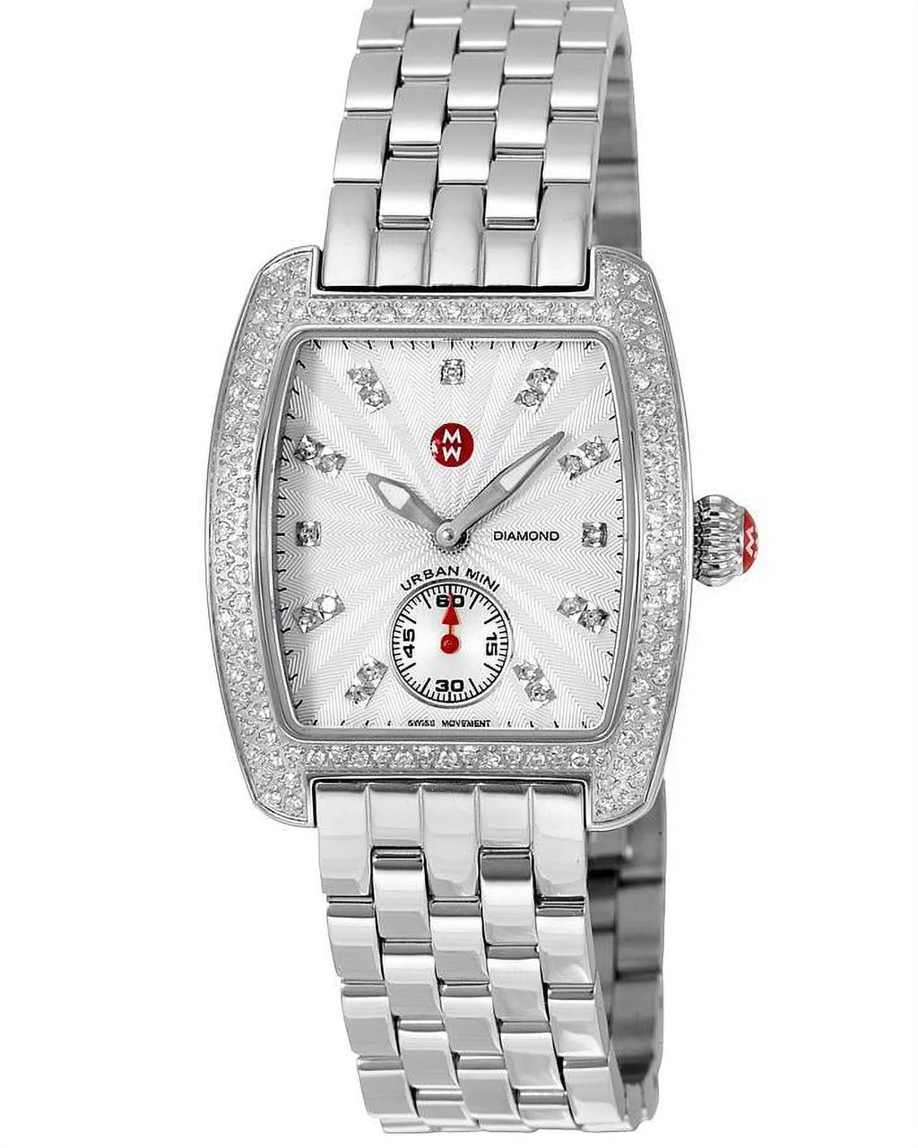 Ladies Michele Diamond Silver MWW02A000508 Watch Dial Urban Mini