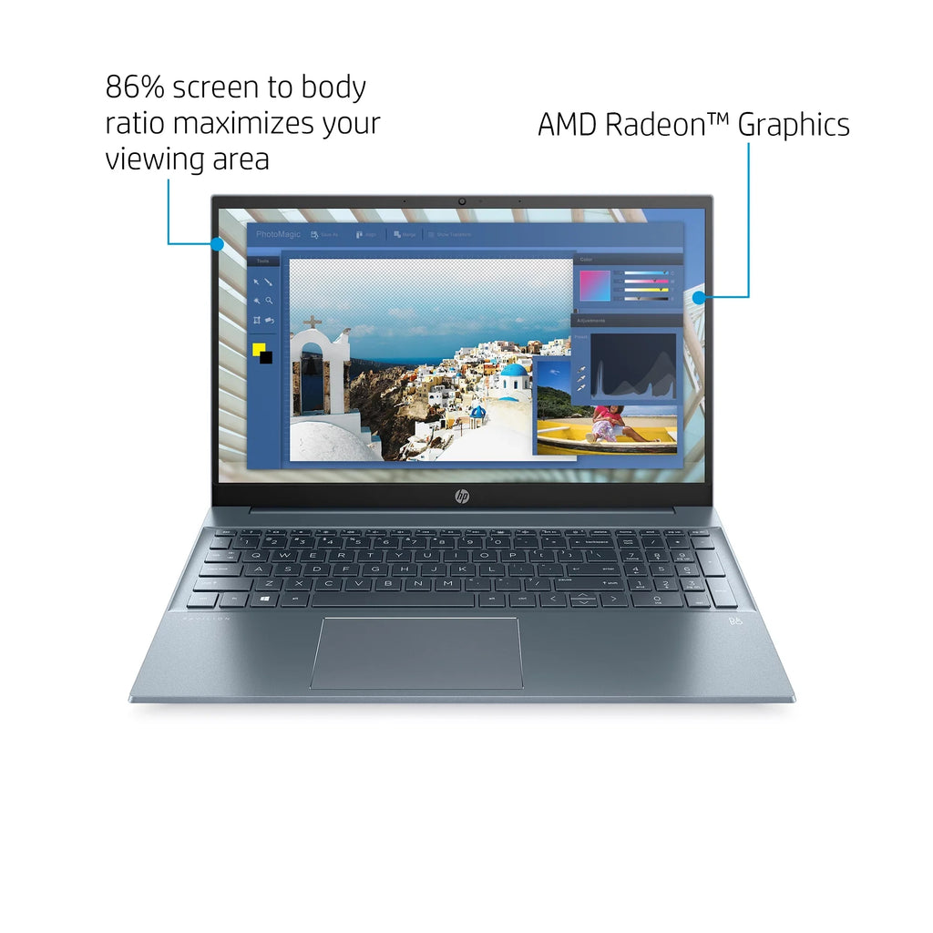 15-eh1070wm Blue, 15.6" SSD, Pavilion Horizon Windows FHD, Ryzen AMD 512GB 7-5700U, 11, RAM, HP 8GB