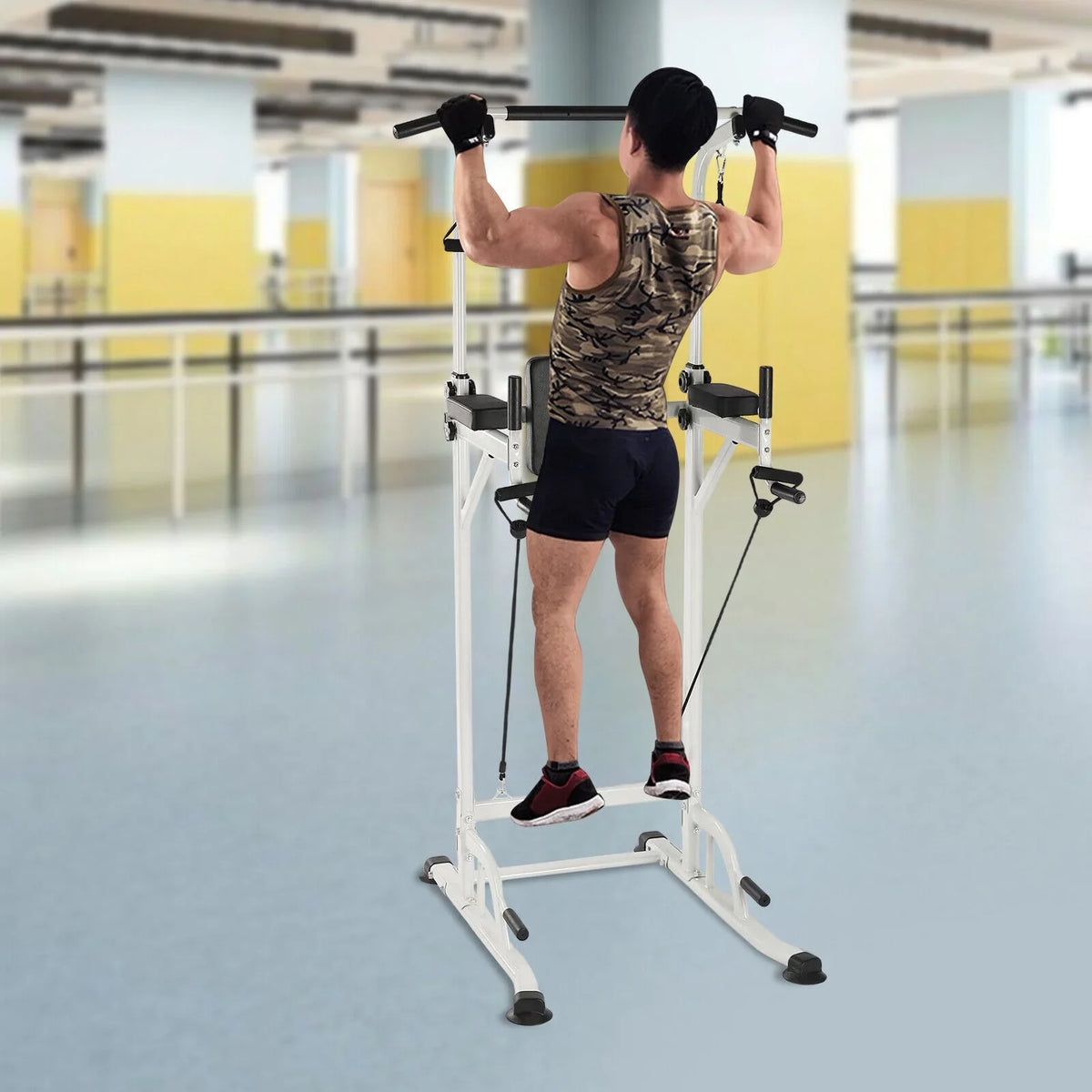 Tower Dip Up Gym Station Chin Black Pull Home Bar Push Power Gym Power Home Height Tower Adjustable