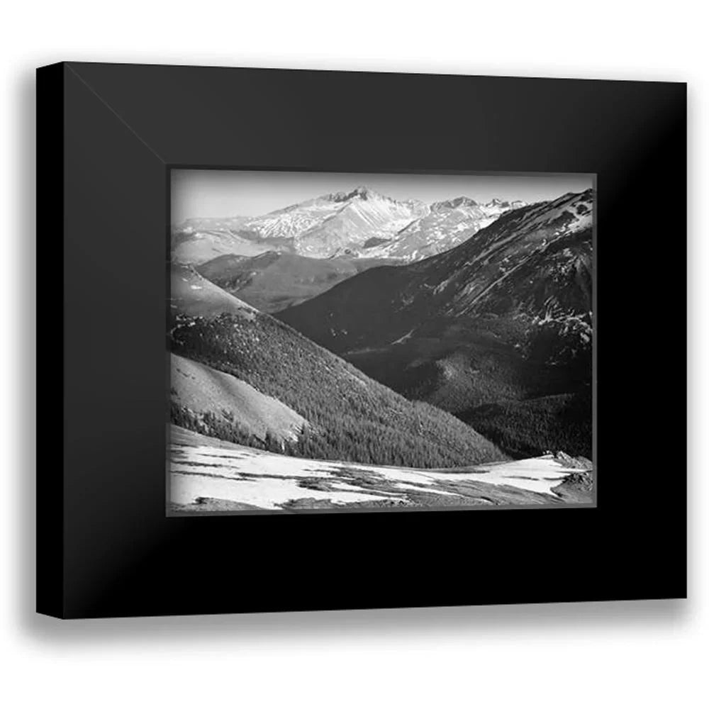 Rocky Museum 14x12 Peak Black ca. Modern Titled Colorado, Print - in Mountain National Adams, Framed Longs Ansel Art 1941-1942 Park,