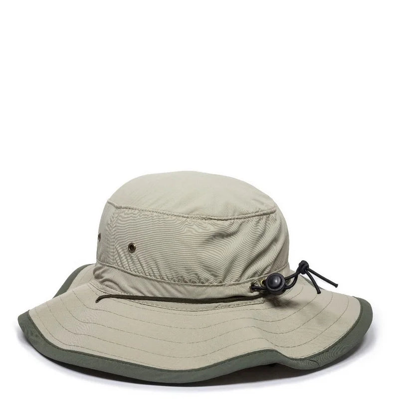 Explorer Sunblock BH-600 exterior Hat Khaki Leather Cord Cap Chin