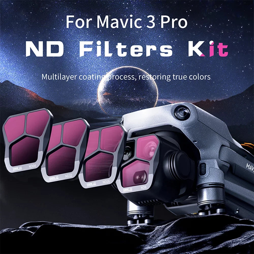 Dcenta DJI Waterproof Filters 3 ND ND8/ND16/ND32/ND64 for Filters 4-Pack Mavic -