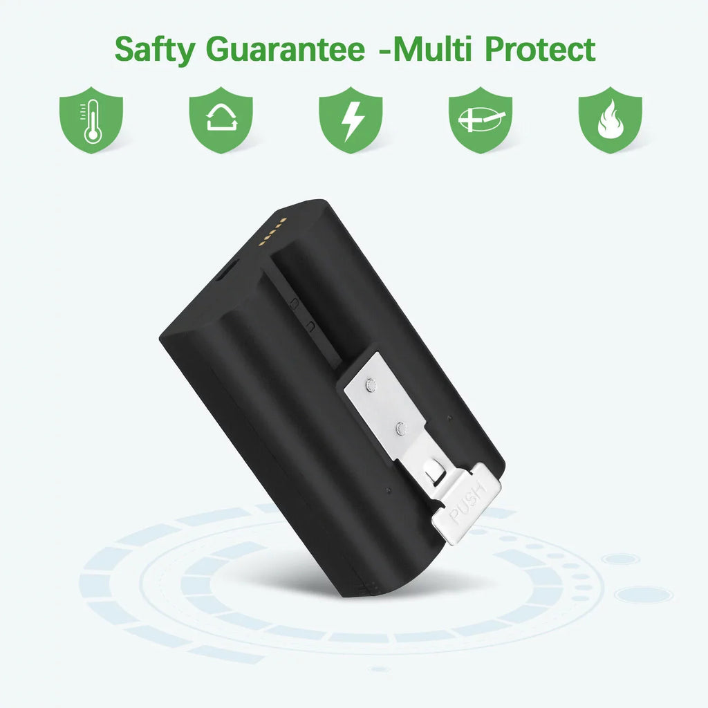 Battery Cam, Rechargeable Stick Plus/4, Compatible 4-Pack for with Ring Replacement 2/3/3 Doorbell Spotlight Backup 6040mAh 3.65V Doorbell Doorbell Cam, Camera, Up Batteries Video EBL Ring