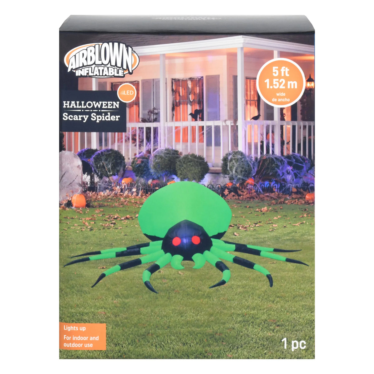 Green Airblown 4FT Halloween Inflatables Spider Inflatable
