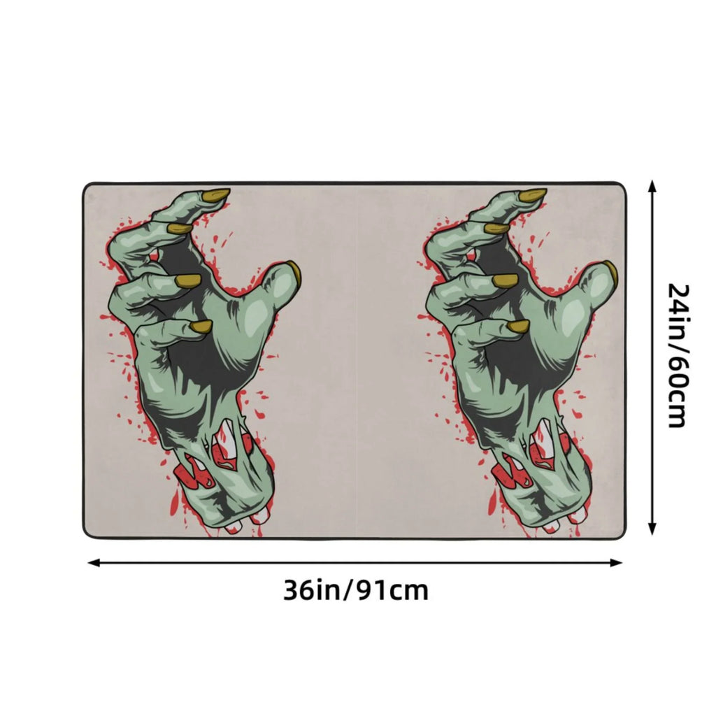 Indoor,72"x48" for Floor Living Rugs Zombie Facecloth Blood Area Mat XMXY exterior Sink Kitchen Entrance, Doormat Hand Room Area Non-slip Horror Rug
