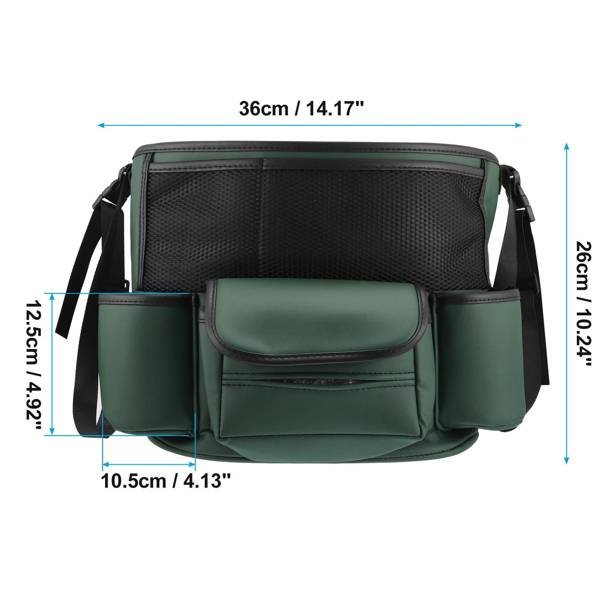 Purse Car Unique Seat Capacity Pockets 36x26x18cm Bargains for Car Storage Green Multi Backseat Large Organizer Army