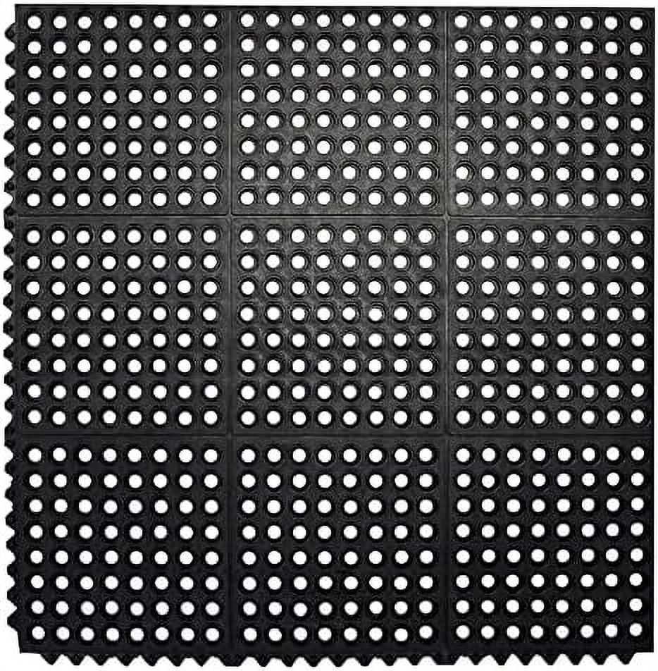Door 36 Non-Slip Bar Indoor X Floor 36 For Kitchen Rubber exterior Pool Interlocking Anti Mat Inch Durable Drainage, Flooring Floor Mat Restaurant Fatigue Shower Garage