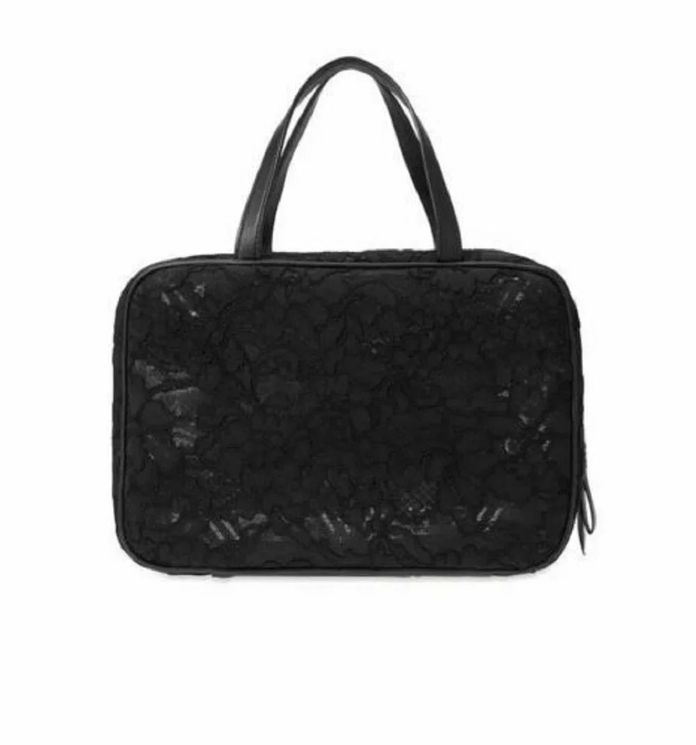Cosmetics Lace Secret Clear NWT Case Black Travel Victoria's Jetsetter Floral Bag &
