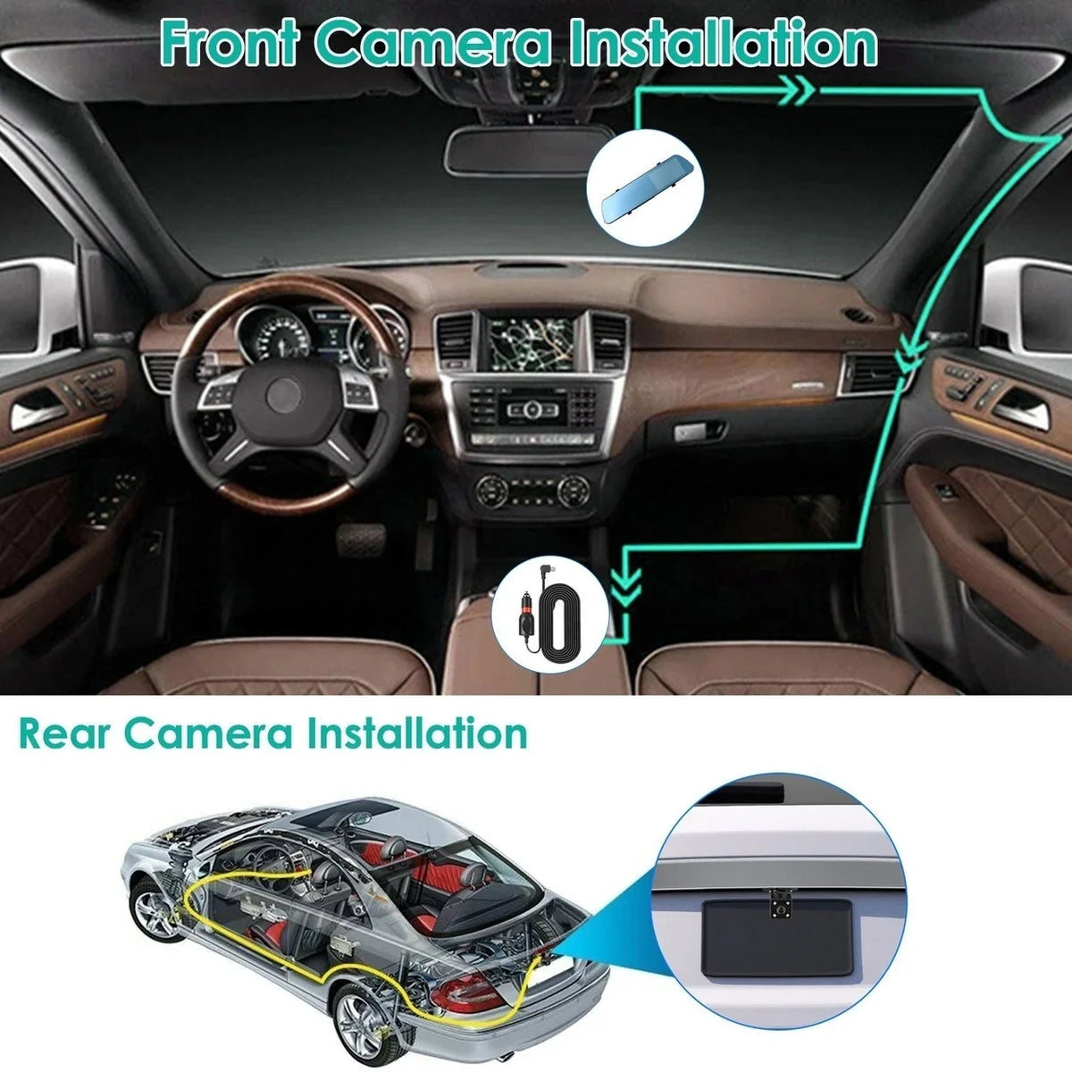 Camera with 140 Car Detection Cam Recording Loop Camera DVR Angle Motion 4.3in in 1080P Picture Recorder Dash Camcorder