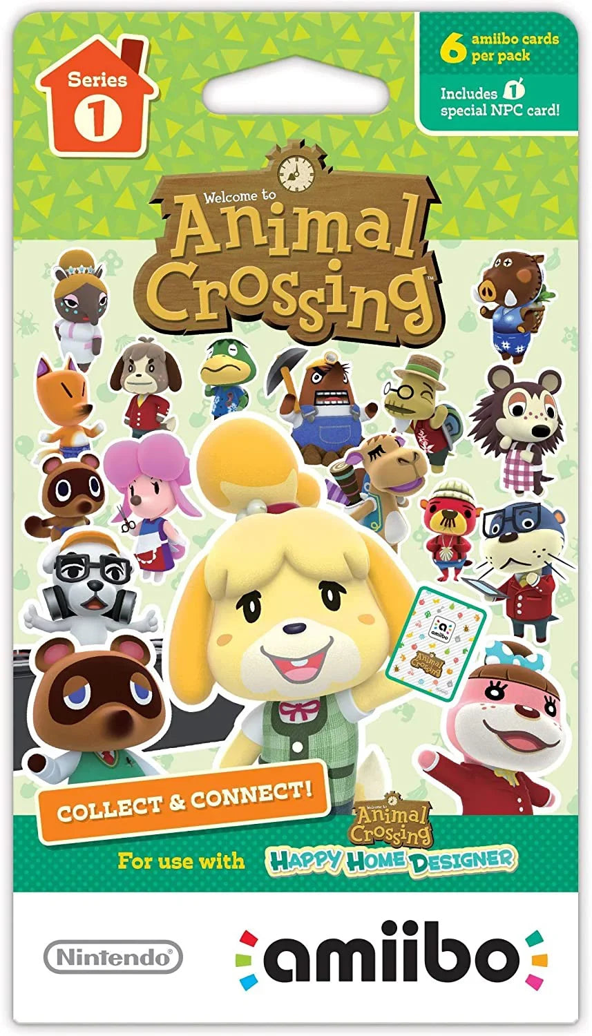 1, Animal Nintendo Nintendo Wii amiibo 1-Pack 4 (6 (Bundle) 2, 3DS, Cards Cards U for Cards/Pack) 3, 24 Total Includes Crossing Series and