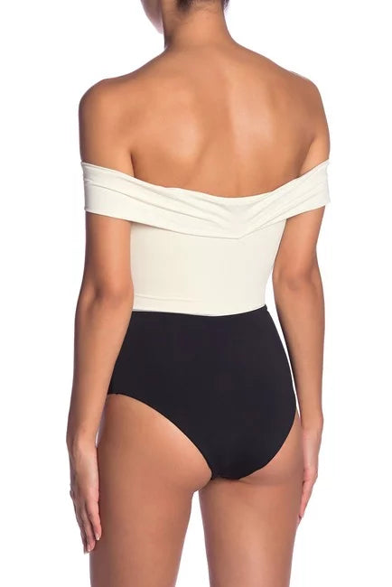 L*Space CREAM/BLACK/CAMEL Swimsuit, US One Anja Piece 4