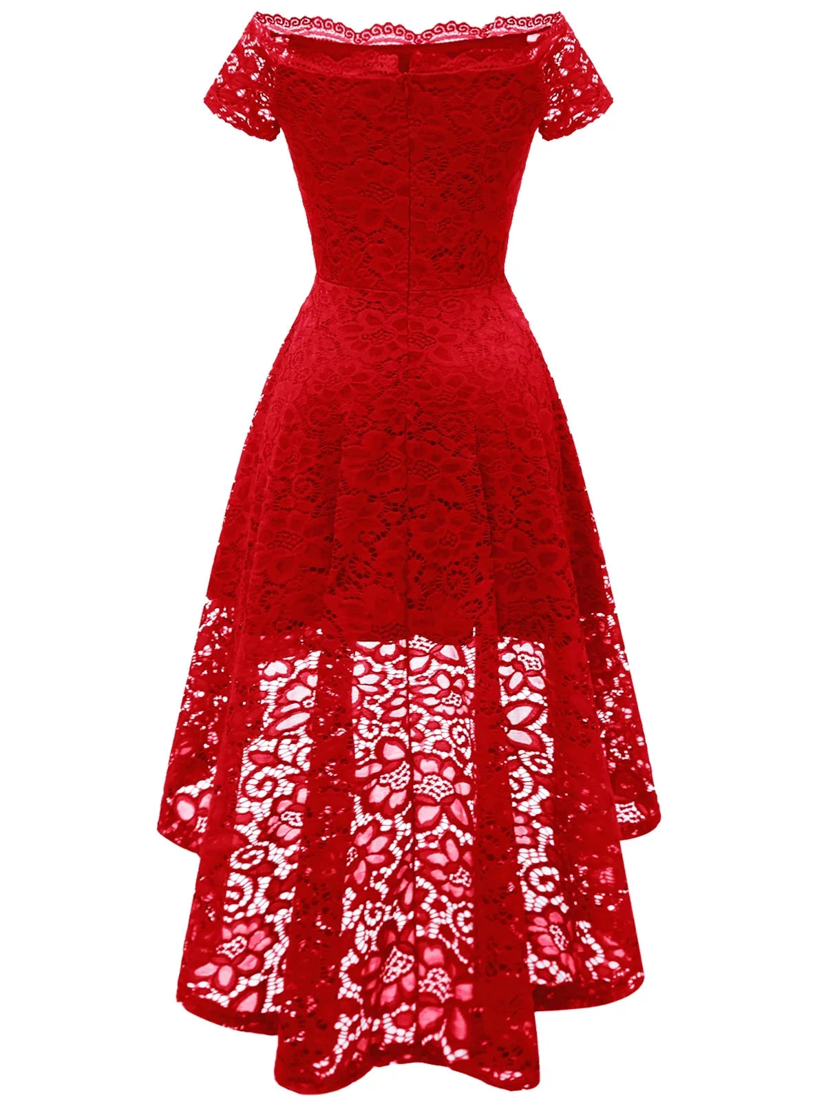 Female Dressystar Party Knee-Length Cocktail outfit Bridesmaid outfit Women Lace Hi-Lo