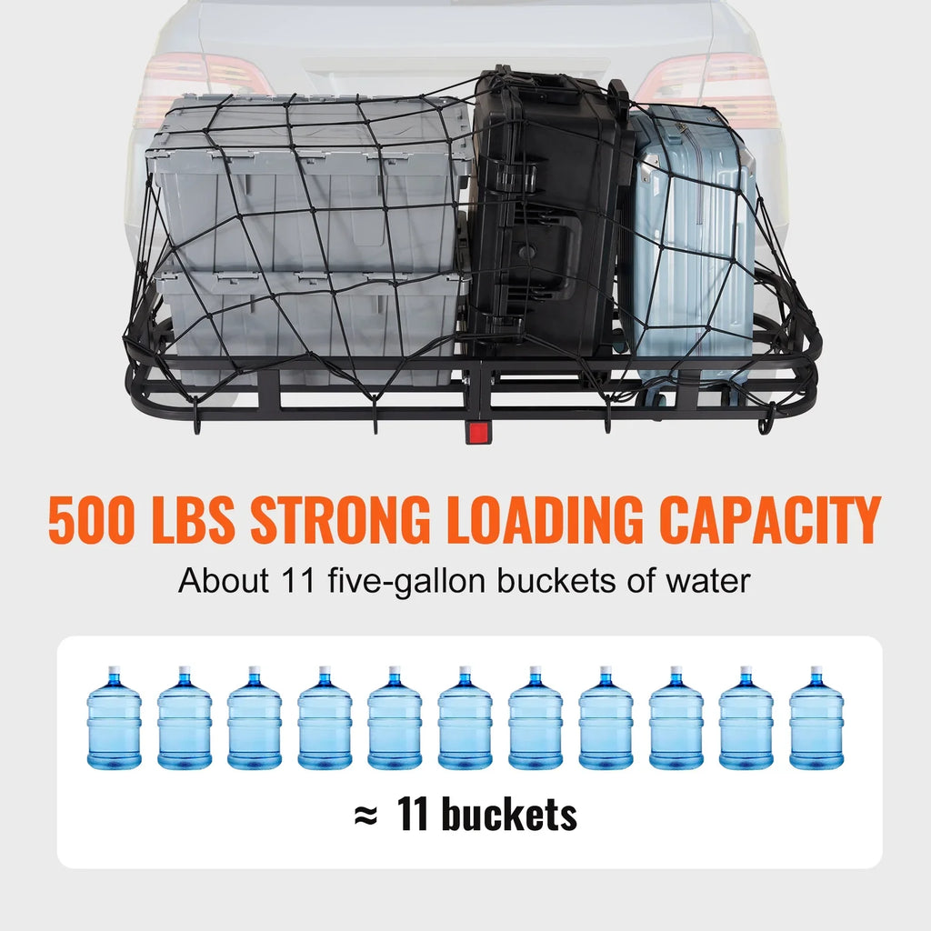 Net Fits 2" 500lb Mount Receiver Cargo Carrier in Hitch & BENTISM Cargo 53x19x5