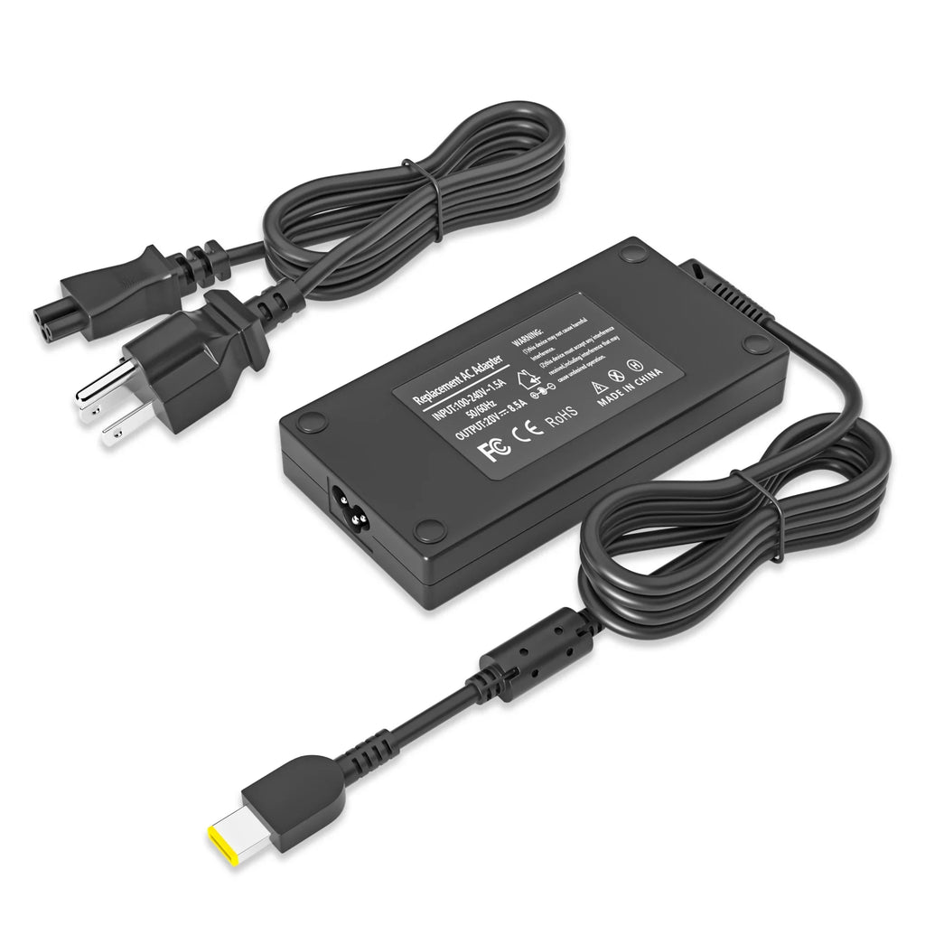 P50 3-15IHU6 for P51 Power USB Ideapad Cord[Rectangle Yellow P52 Adapter 170W Gaming Tip] P71 P70 82K1 Legion Thinkpad Y700 Y7000 AC