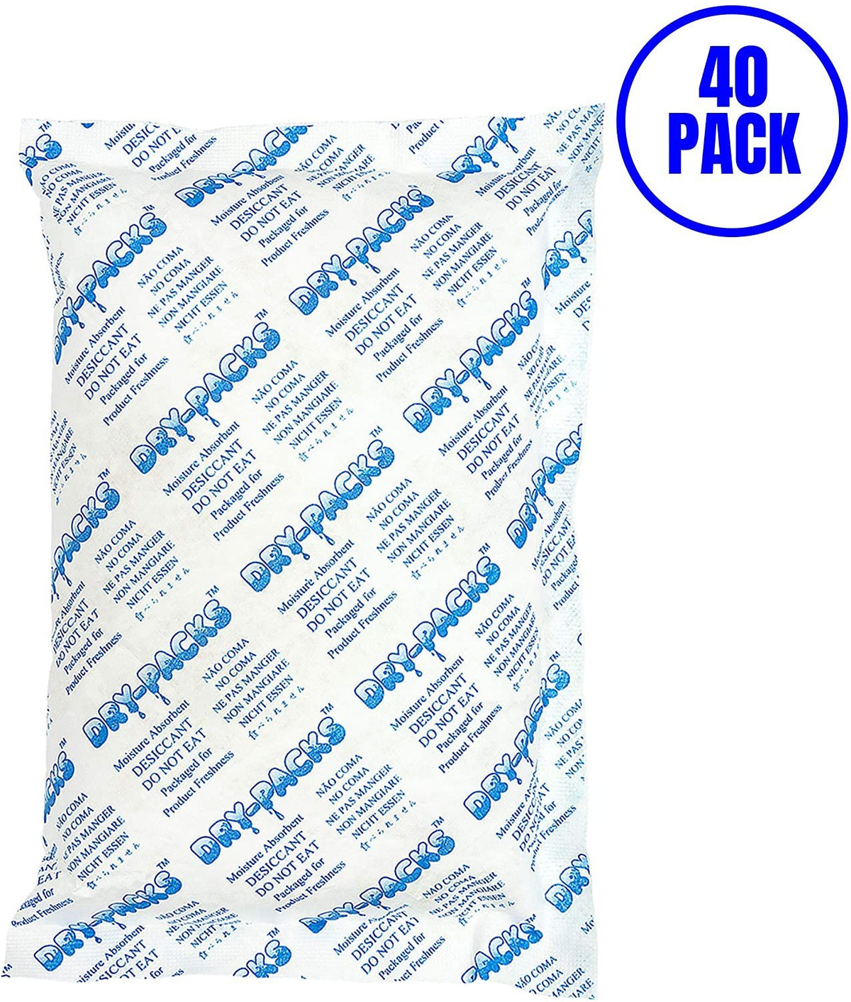 Industries Rechargeable Gram Absorbs Gel in Tyvek Absorbent Dehumidifier Moisture 40PK Silica 448 Dry-Packs