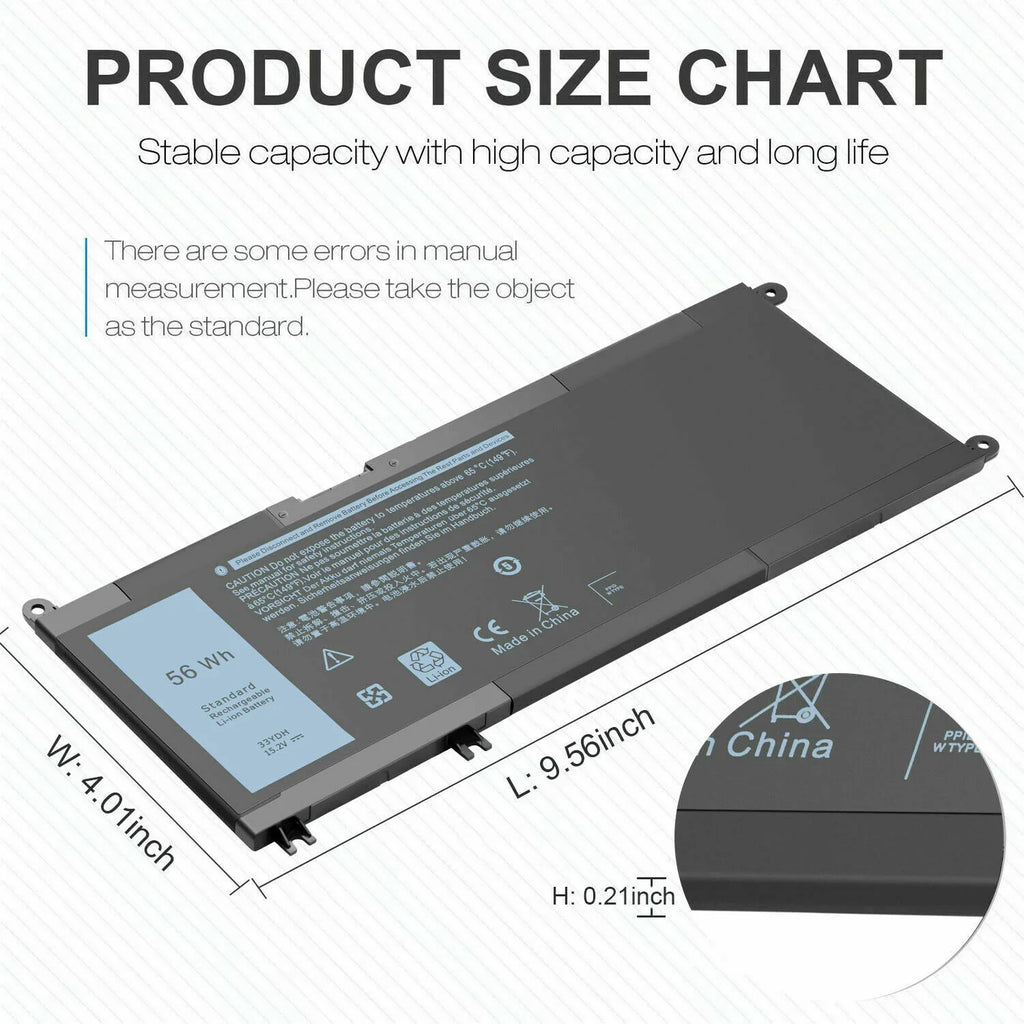 J9NH2 G7 Laptop G5 for 5587 PVHT1 3779 3579 7588 15 New 17 15 15 G3 Battery