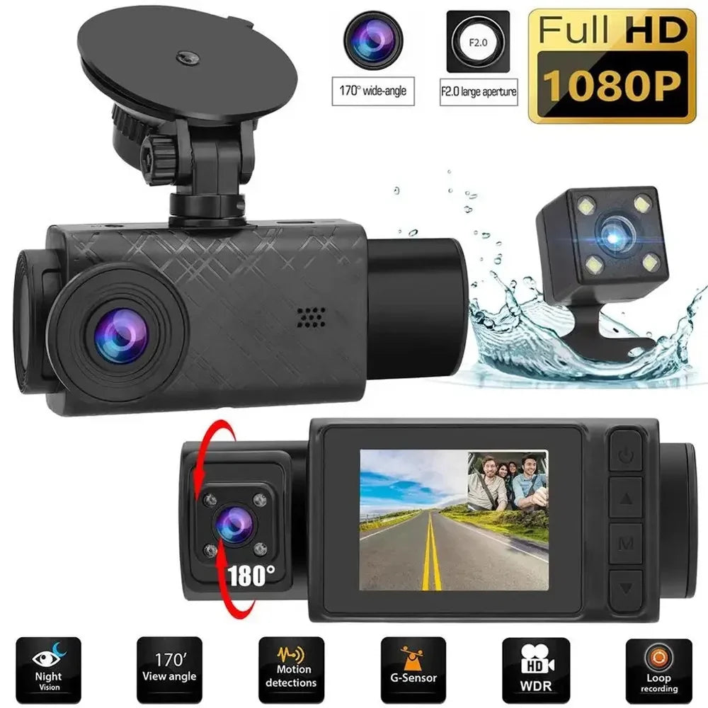 Car Camera, Recording Multi-Language Recorder Car Rearview Dash Video Camcorder, Camera Mirror, Car Apexeon Clear