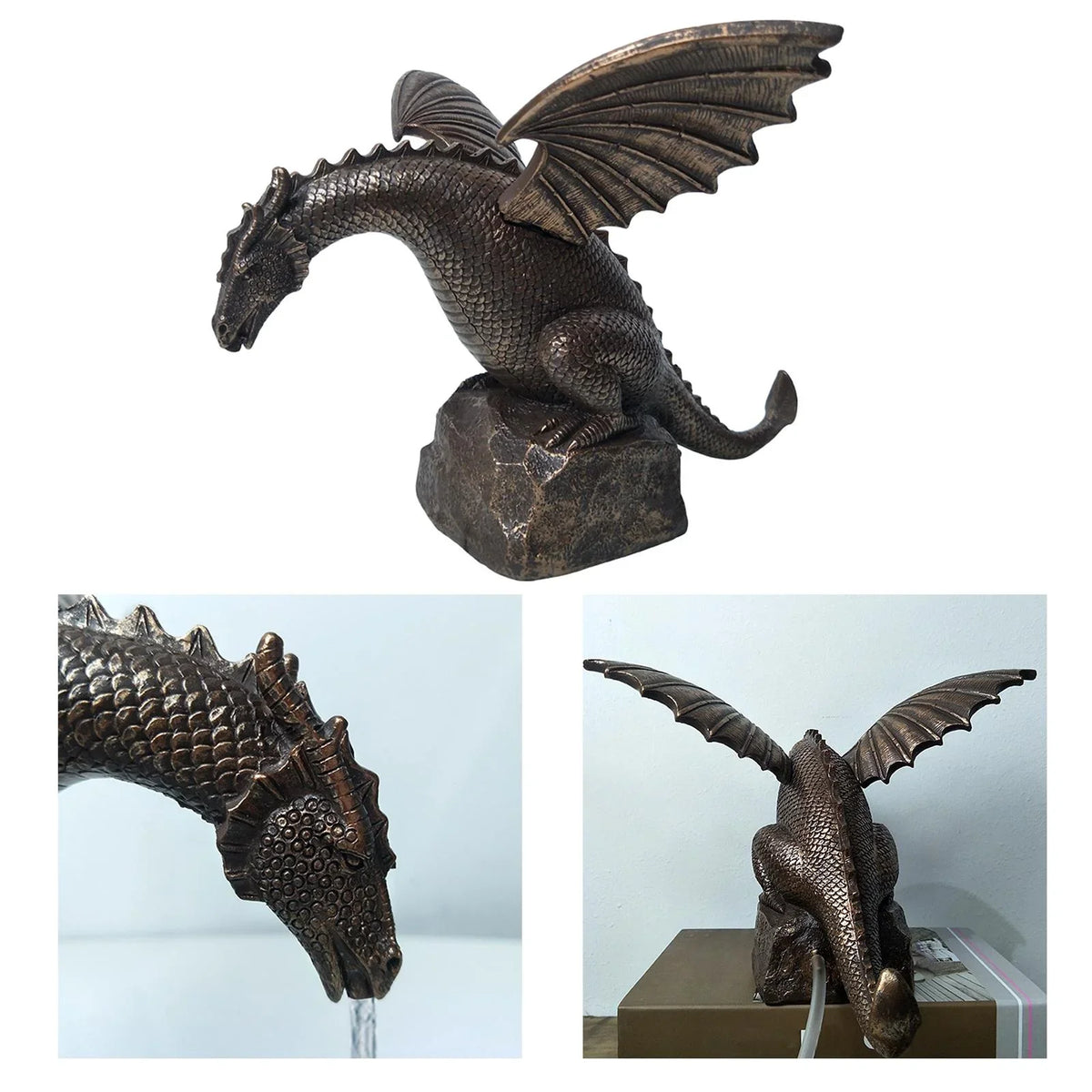 Sculpture Decorative fountain Dragon Creative Waterscape exterior Sculpture, Statue Decoration Shape Decor Garden Dragon