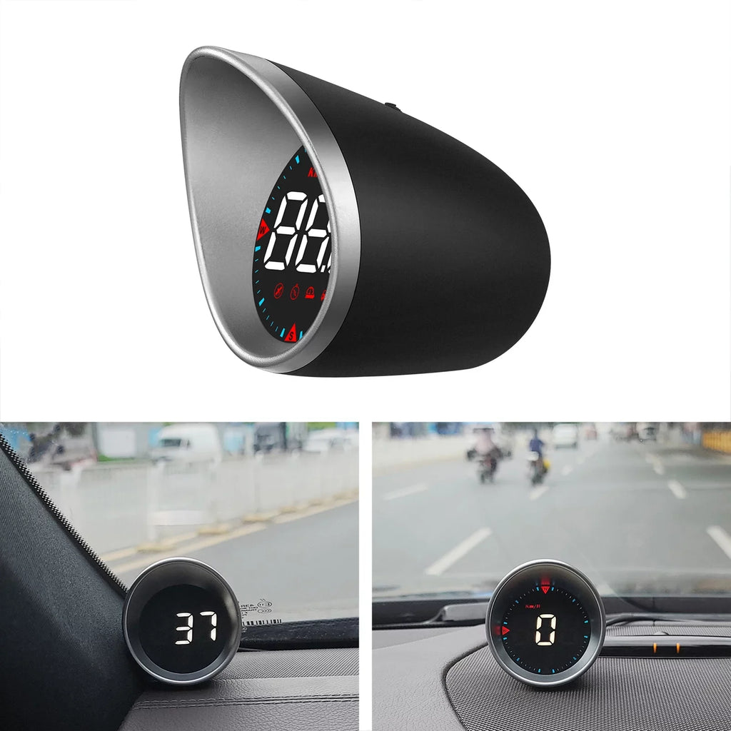 Driving Digital Driving Display Alarm Speedometer Angle, Mileage, Alarm Display Compass Car and Fatigue Overspeed Head-up