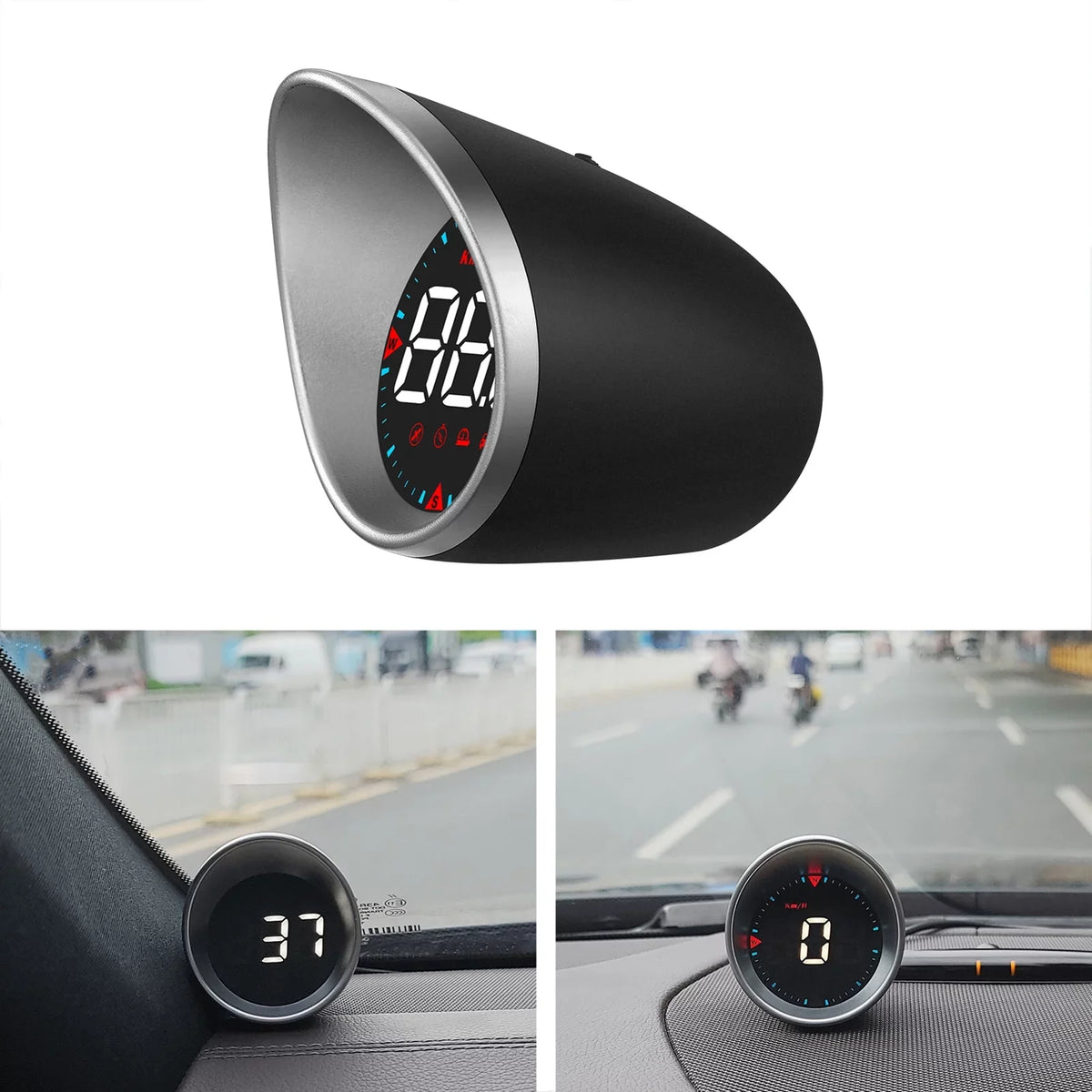 Driving Digital Driving Display Alarm Speedometer Angle, Mileage, Alarm Display Compass Car and Fatigue Overspeed Head-up
