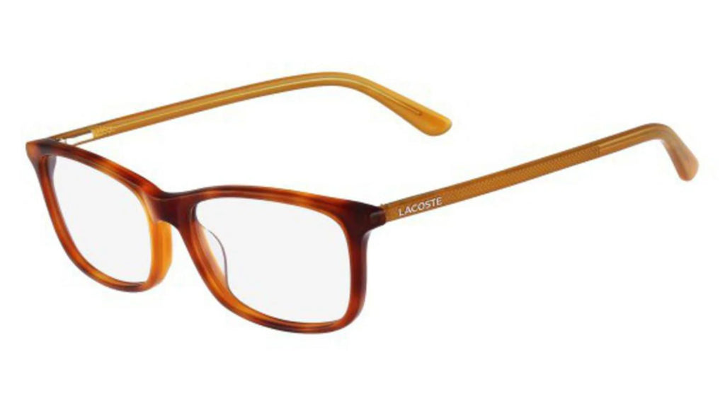 Acetate Square Eyeglasses Light Havana L2711-218 Unisex Lacoste
