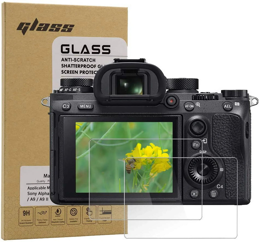 A7RIII A7III Film for A7RIV A7C A9 Protector Screen Glass A7SIII A9II, Compatible Protective Tempered