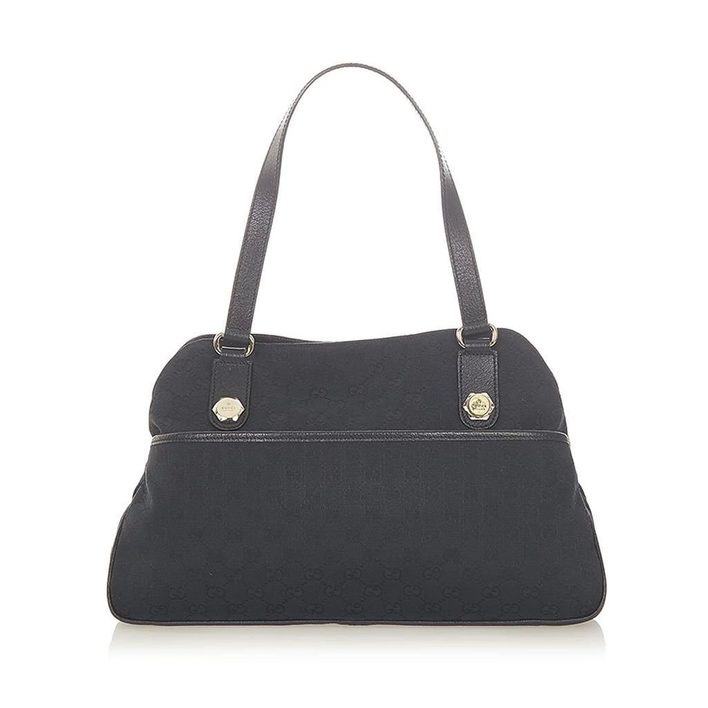 Fabric Black (Good) Women GG Canvas Bag Pre-Owned Shoulder