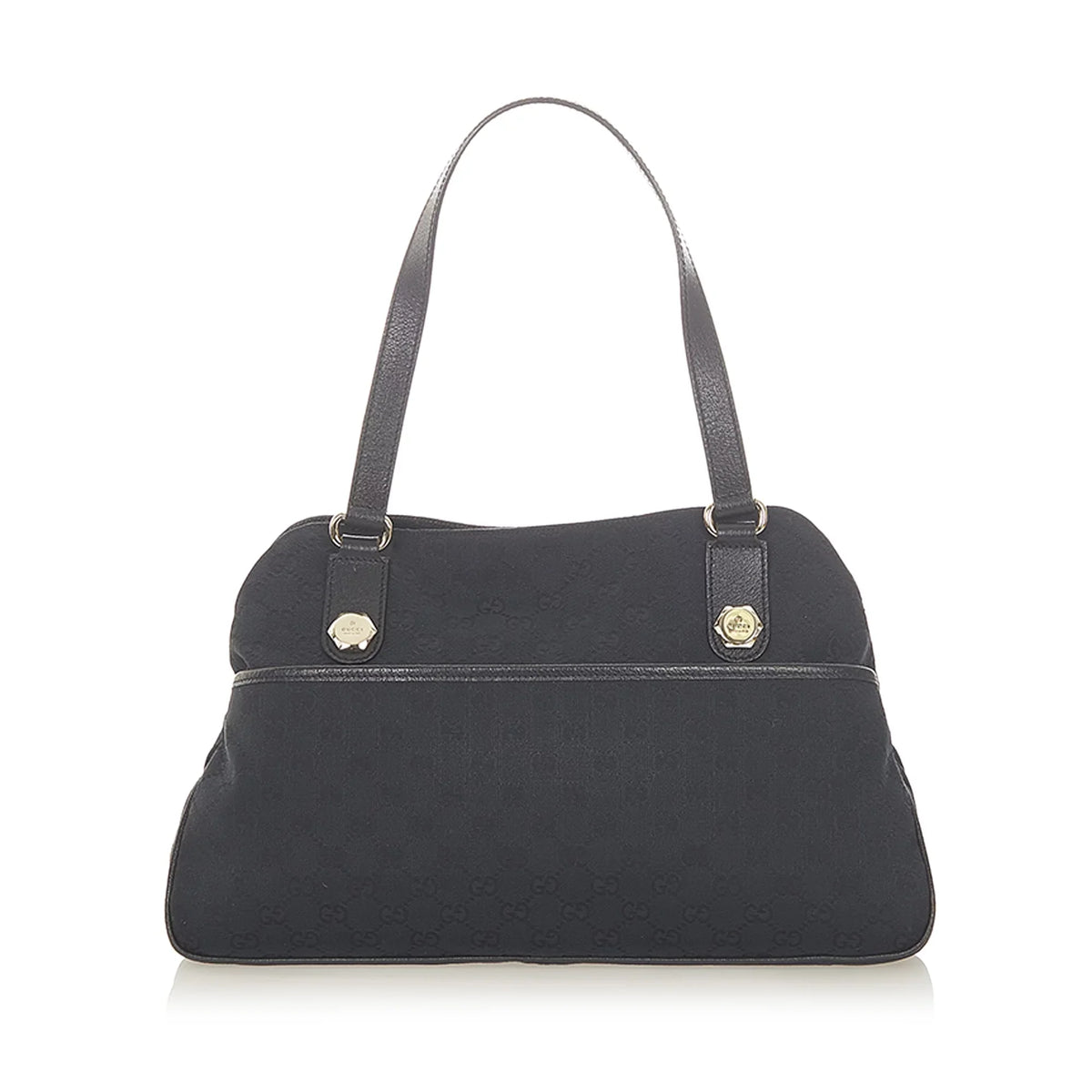 Fabric Black (Good) Women GG Canvas Bag Pre-Owned Shoulder