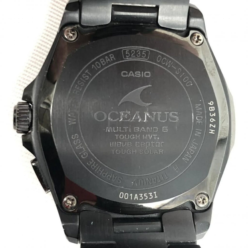 OCW-S100B-1AJF OCIANUS Pre-Owned Quartz Radio Solar (Fair) Black CASIO Casio