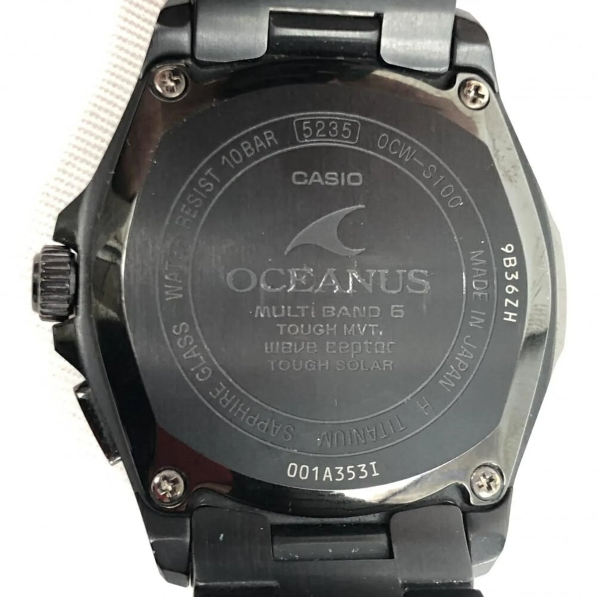 OCW-S100B-1AJF OCIANUS Pre-Owned Quartz Radio Solar (Fair) Black CASIO Casio