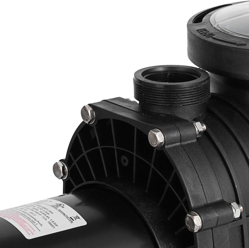 Inground Single Upgraded Silent Pump, Swimming Dual Primming 60HZ Pump With Ground Basket Speed Above Strainer Pool 1100W Pool Pumps 110V/220V Voltage, Self Operation