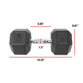 Dumbbell, Pair Coated 50lb
