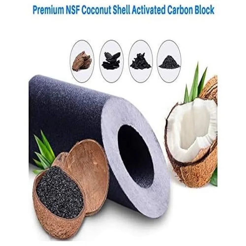 Large Carbon Models Replacement Home & 5 Filter Remove Whole With Micron liquid Capacity Bad Taste Replacement Filter Compatible liquid Cartridges House - Odor 6 Whole Pack Cartridge WHA4BF5