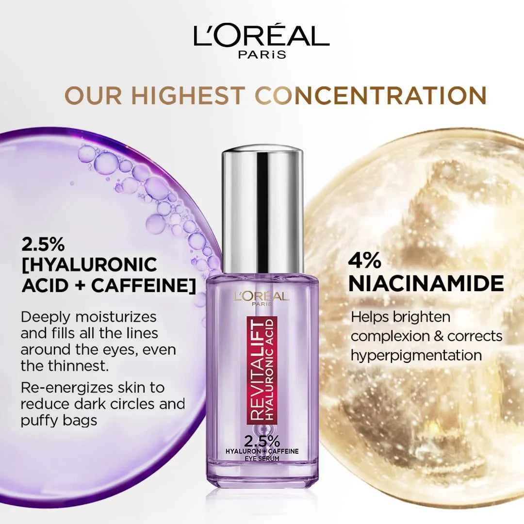 Eye Acid 20ml Hyaluronic Revitalift L'Oreal Paris Serum,