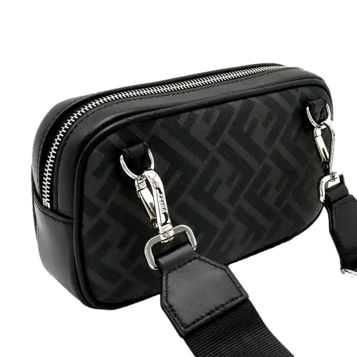 Mini Black Zucca Bag Crossbody Roma Canvas Fendi Camera