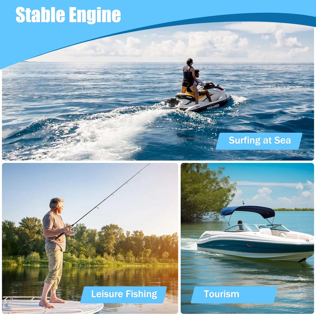 Engine Engine HP System Stroke Cooling Motor CDI liquid Outboard 4 6 1:1.5 Tiller Cooling Fichiouy with Shaft Boat Air 2500rpm Air