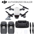 White) Bundle Drone Spark (Alpine Starter DJI Batteries Remote with 2 & Kit Controller Quadcopter