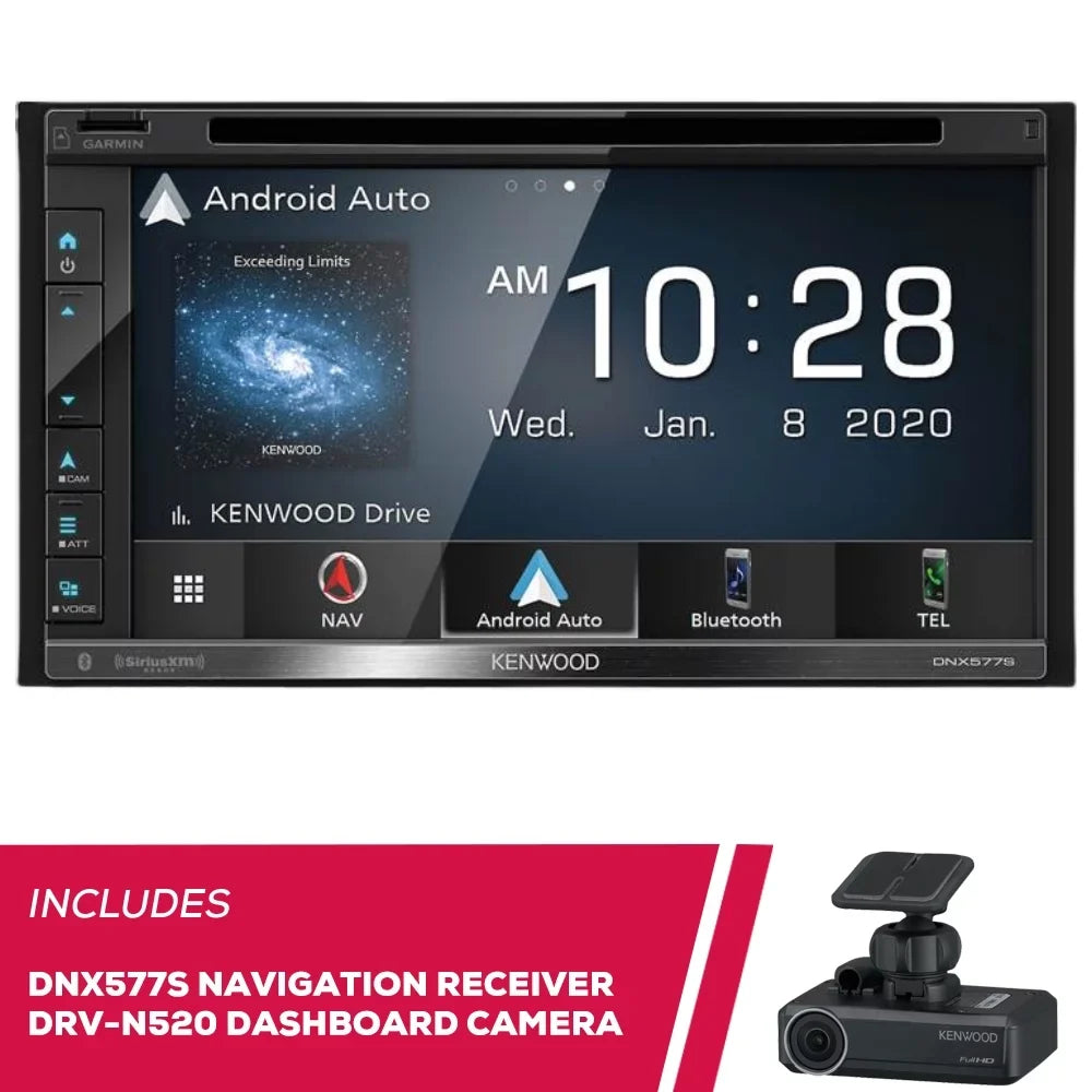 New Kenwood Full HD Dashboard Camera & Navigation DNX577S DVD DRV-N520 Receiver 6.8"