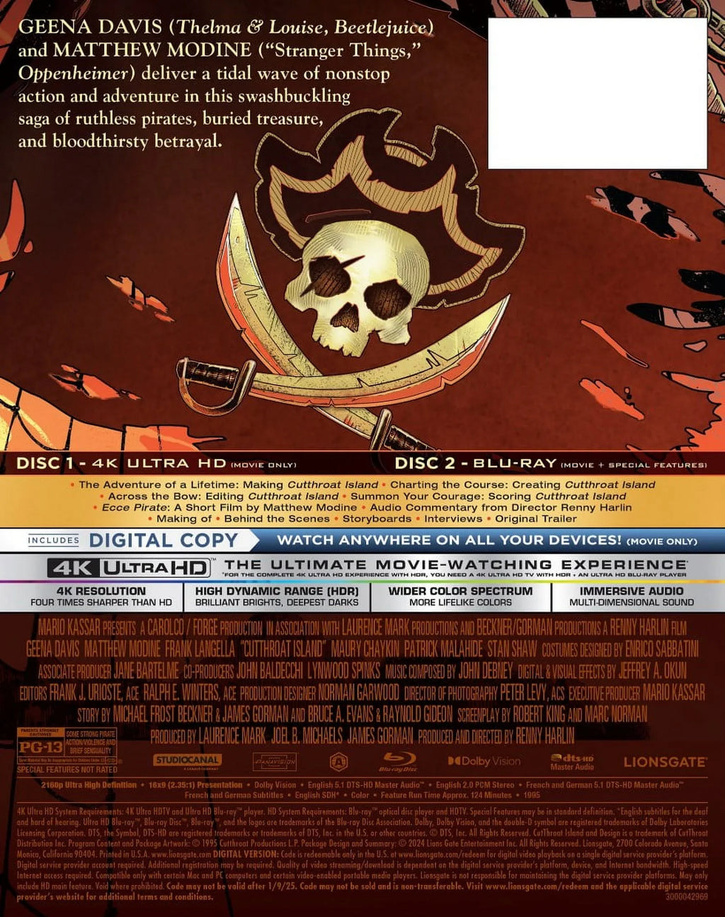 Island Cutthroat + Exclusive) + Copy) Ultra (Steelbook) (Walmart HD Digital (4K Blu-Ray