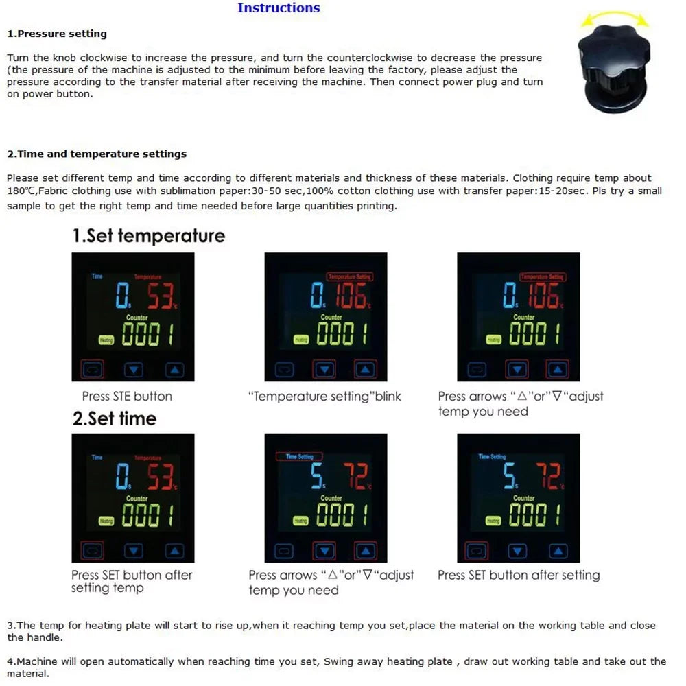 Transfer INTBUYING Sublimation Semi-Auto 16x20in Heat Magnetic Press Machine Heat T-Shirt Printing