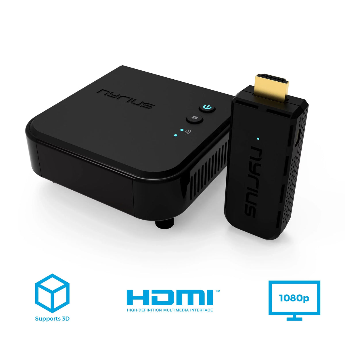 Netflix, Nyrius Drones, Pack Pro Laptop, Camera, HDMI PS4, and Aries Pro 1080p Cable, Stream Transmitter HD to PC, from YouTube, 3D HDTV/Projector/Monitor to - Video Receiver Wireless 5