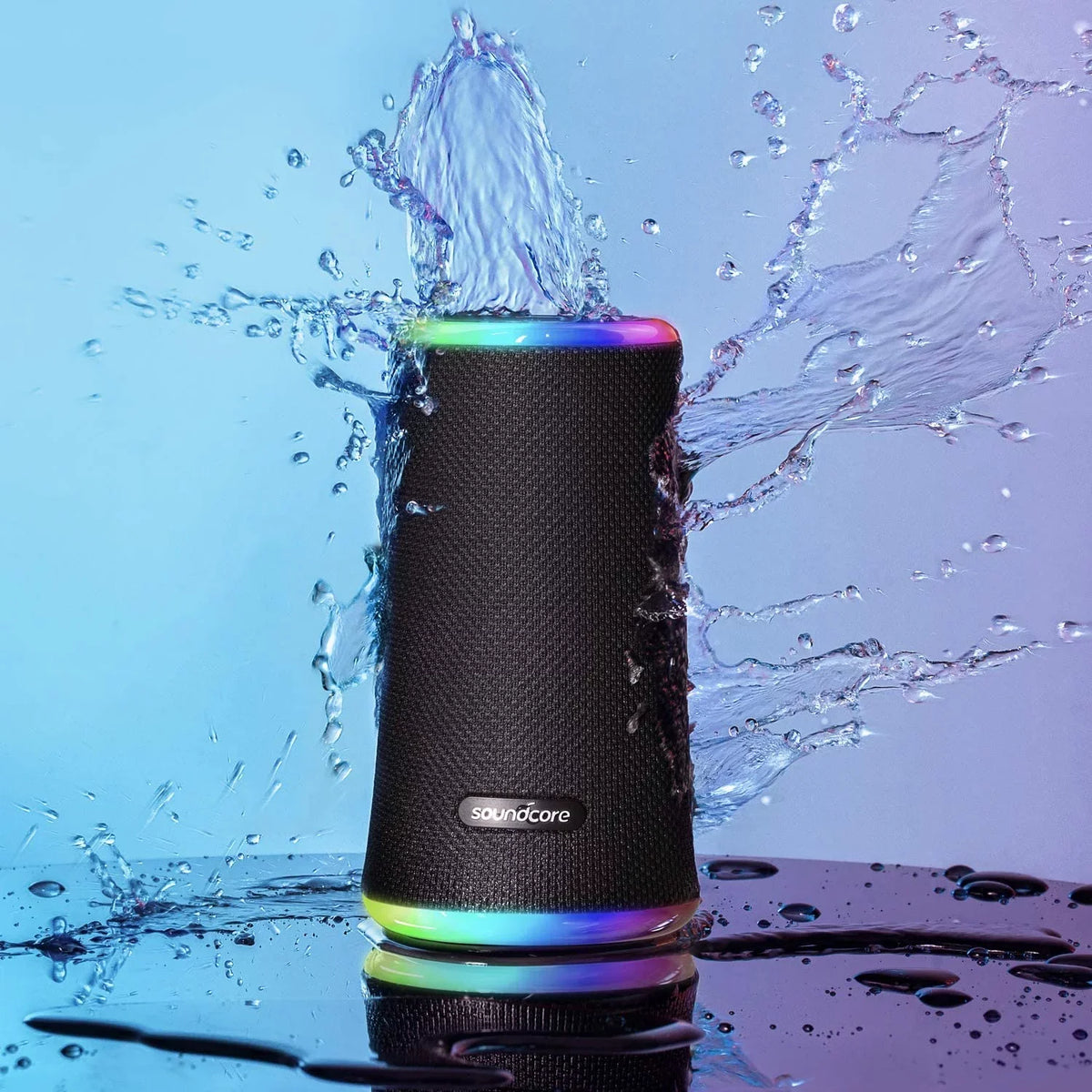 20W Flare Sound 2 PartyCast, and Soundcore Anker with Black Playtime, with and Adjustment, Speaker Waterproof Protection 12-Hour and IPX7 Party, Wireless Beach Backyard 360 for Bluetooth Speaker, EQ