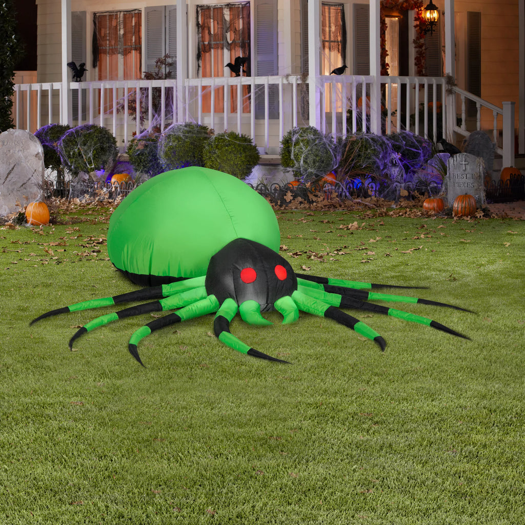 Green Airblown 4FT Halloween Inflatables Spider Inflatable