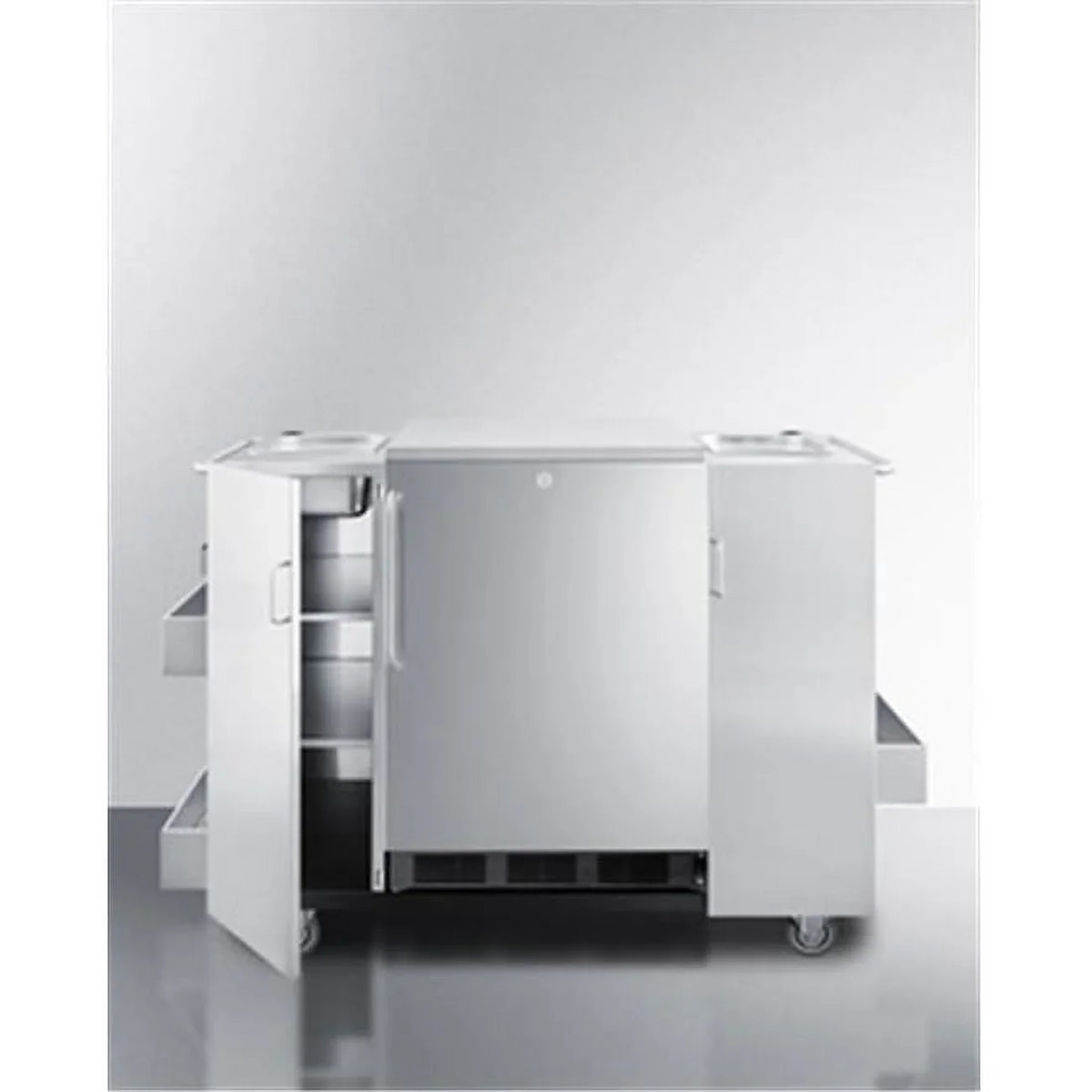 Cart 24 - Stainless Serving exterior for in. with Space Steel Refrigerator