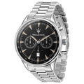 Black Tradizione Adult - Watch Quartz Dial for Blue 100M Chronograph Men