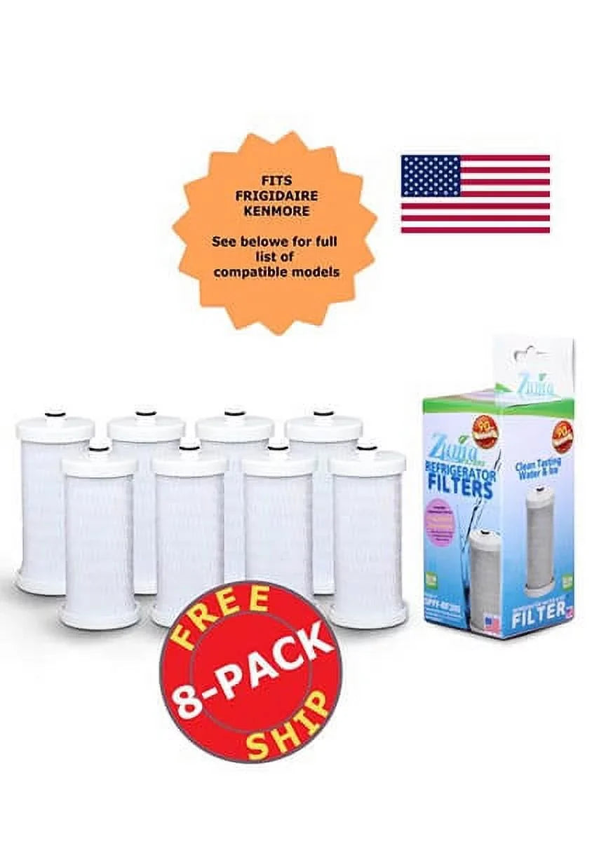 OPFF-RF300 Model in U.S.A. with Compatible Made - Ice Brand # ZUMA Frigidaire® and , 8 , Pack Filter , NGRG-2000 liquid -