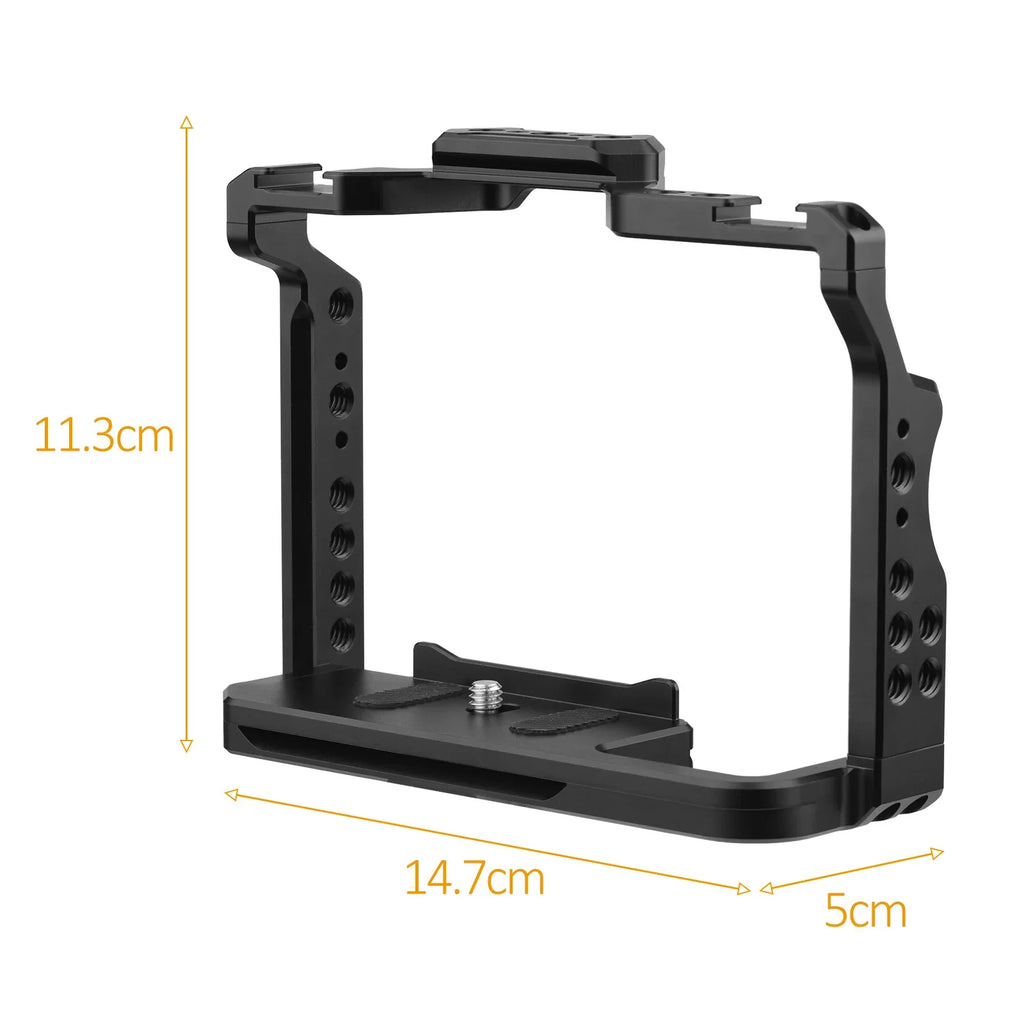 with A7R Numerous Cage Shoe Dual A7III/ A7R A7S A7II/ Inch Aluminum 1/4 Mounts II for II/ Alloy Cold Andoer A7IV/ Camera Cage Replacement Video III/ Threads