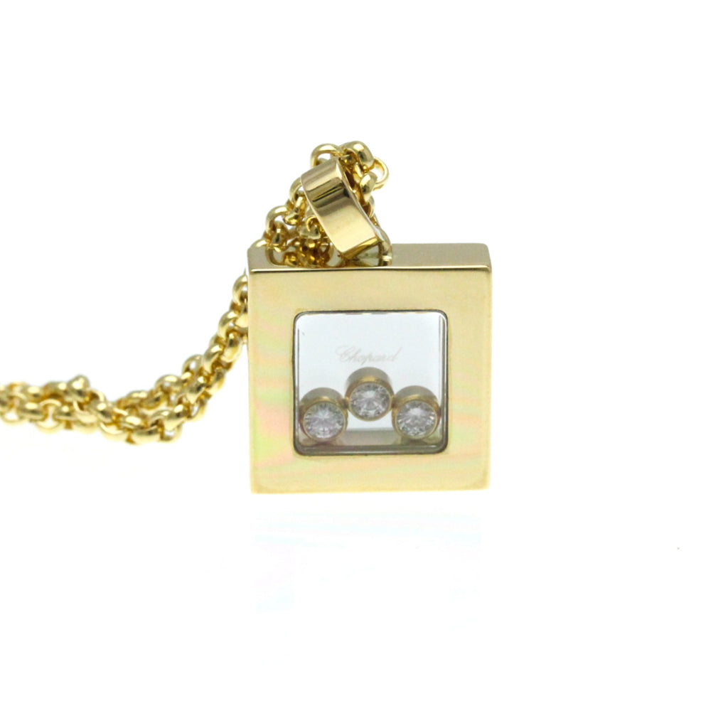 Necklace Yellow Happy Pre-Owned (Good) Fashion Necklace (Gold) Chopard Diamond Square Men,Women 79/3210 Diamonds (18K) Pendant Gold