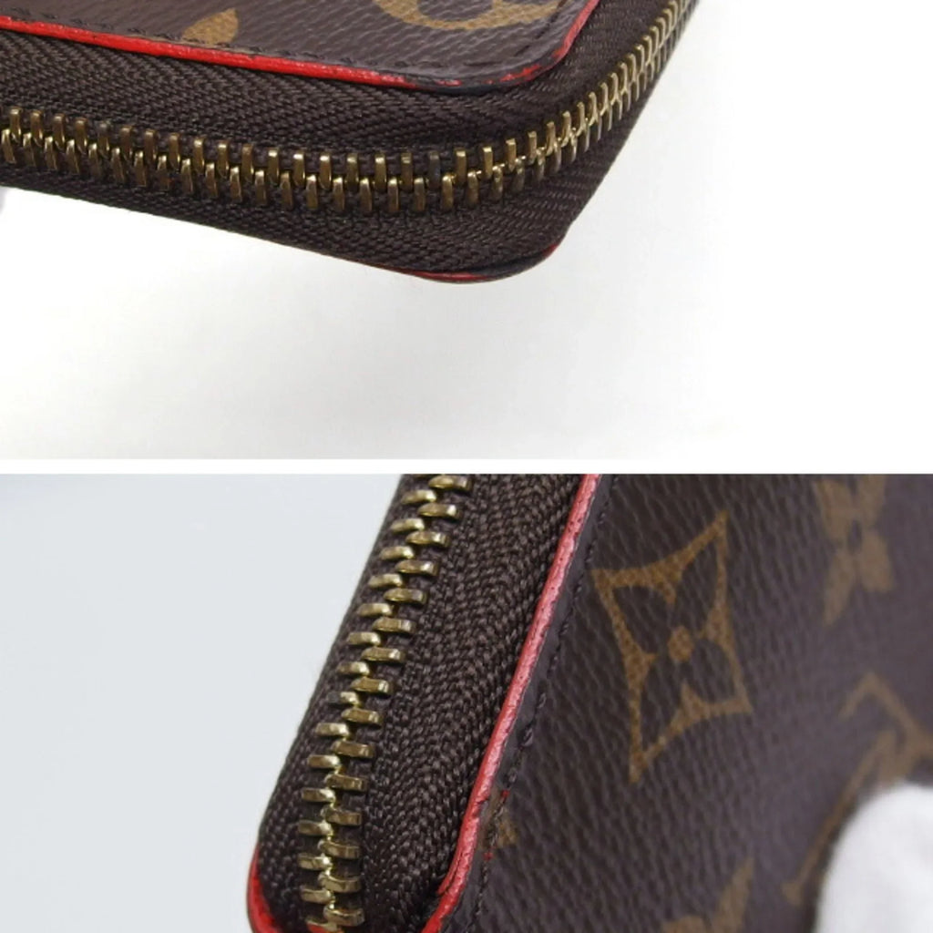 M62940 Pre-Owned Monogram Wallet Clemence (Good) Wallet Red Long