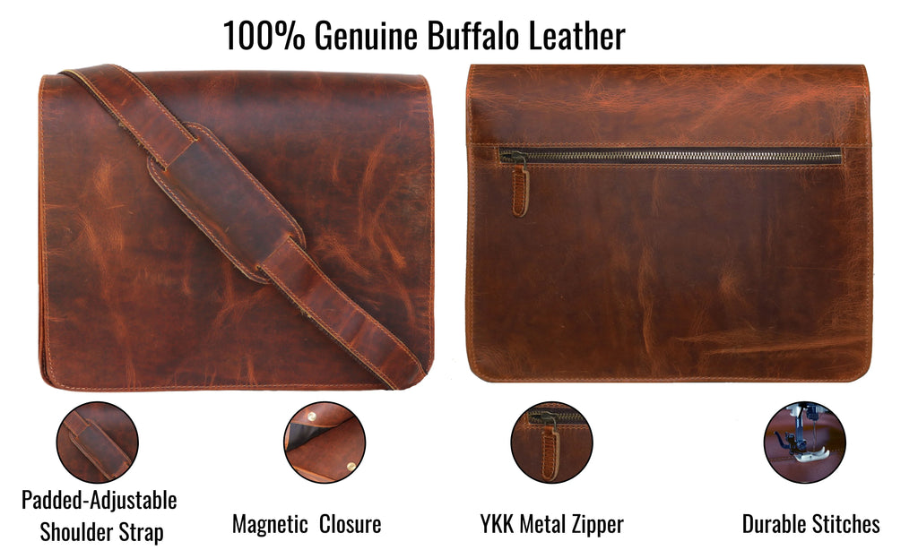 shoulder distressed iPad for office gift MacBook for briefcase bag men satchel Handmade Leather bag bag